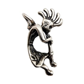 Sterling Navajo Kokopelli Flute Pendant/Charm