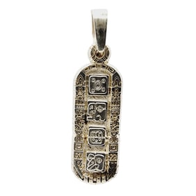 Sterling J. Hozzy Mayan Cartouche Chichen Itza Pendant