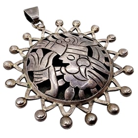 Sterling Vintage Los Ballesteros Medallion Pendant