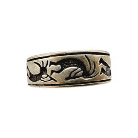 Sterling Shube Manufacturing Kokopelli Stamped Spinner Ring Sz 9.5