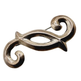 Sterling Vintage Frances Jones Navajo Sandcast Brooch