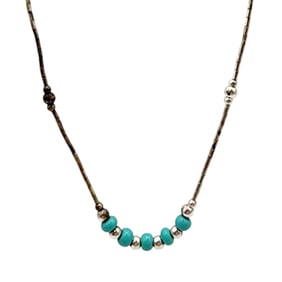 Sterling Liquid Silver Beaded Necklace