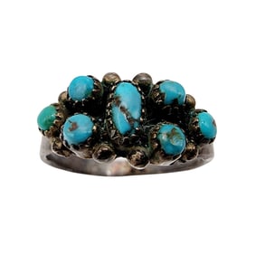 Sterling Zuni Turquoise Ring SZ 7.25