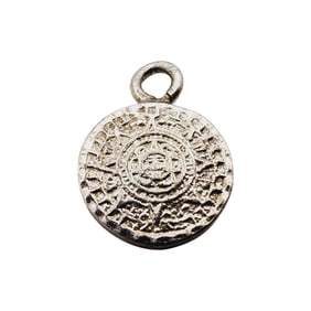 Sterling Mexico Mayan Calendar Pendant