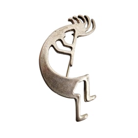 Sterling Kokopelli Brooch
