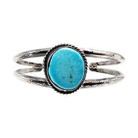 Navajo Sterling Turquoise Cuff Bracelet