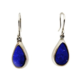 Sterling ATI Mexico Lapis Lazuli Drop Earrings