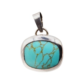Sterling Mexico 'ATI' Turquoise Pendant
