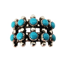 Sterling Maisels Indian Trading Post Turquoise Ring Sz 7.75