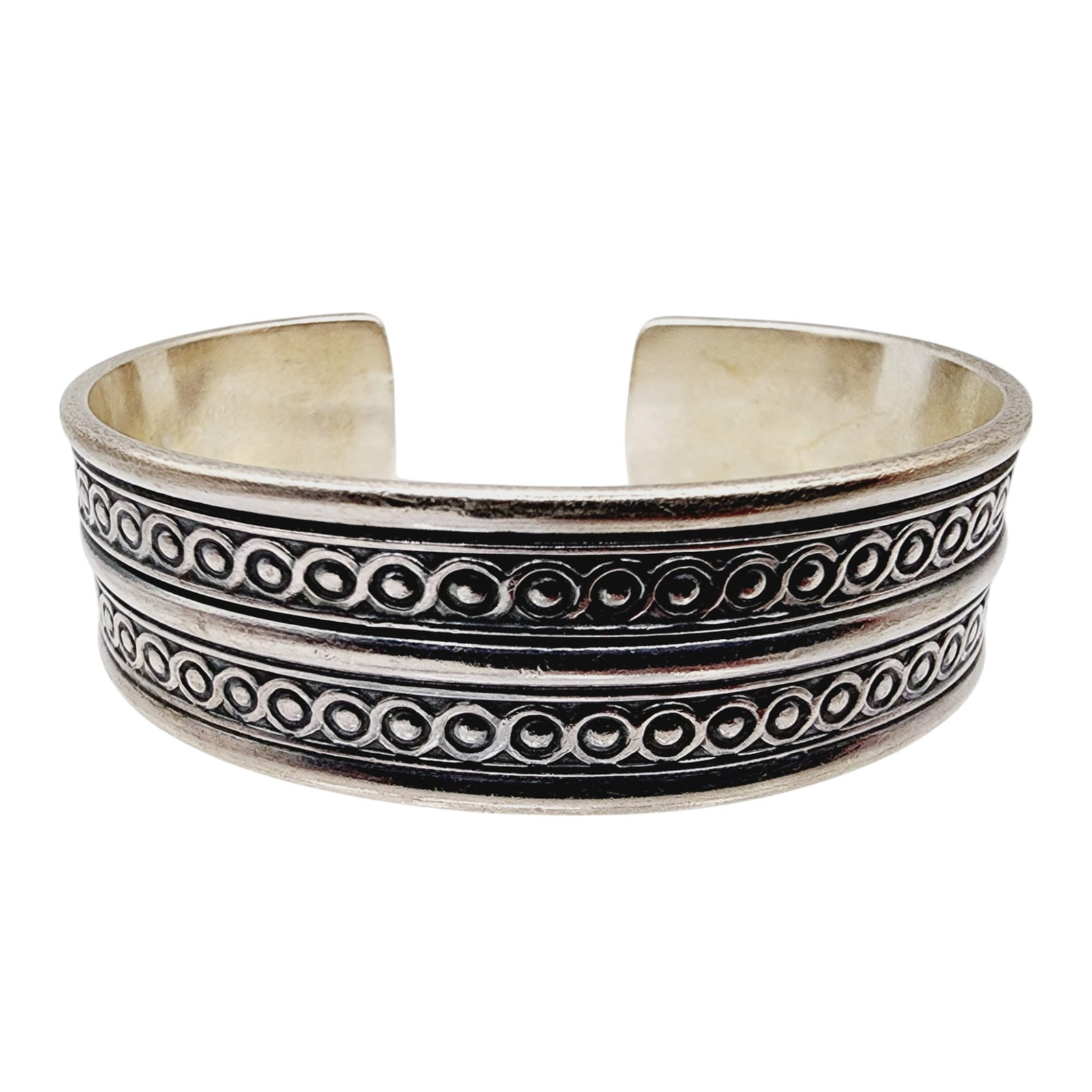 Sterling Heavy Mexico Cuff Bracelet (1 of 7)