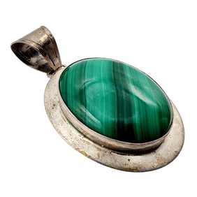 Sterling Native Malachite Pendant