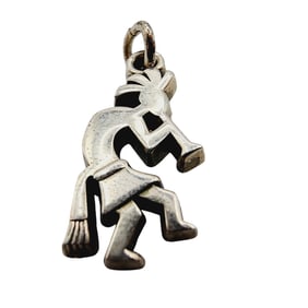 Sterling Signed 'Longaberger' Kokopelli Pendant