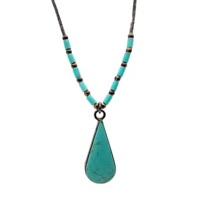 Sterling Southwest Liquid Silver Turquoise Necklace