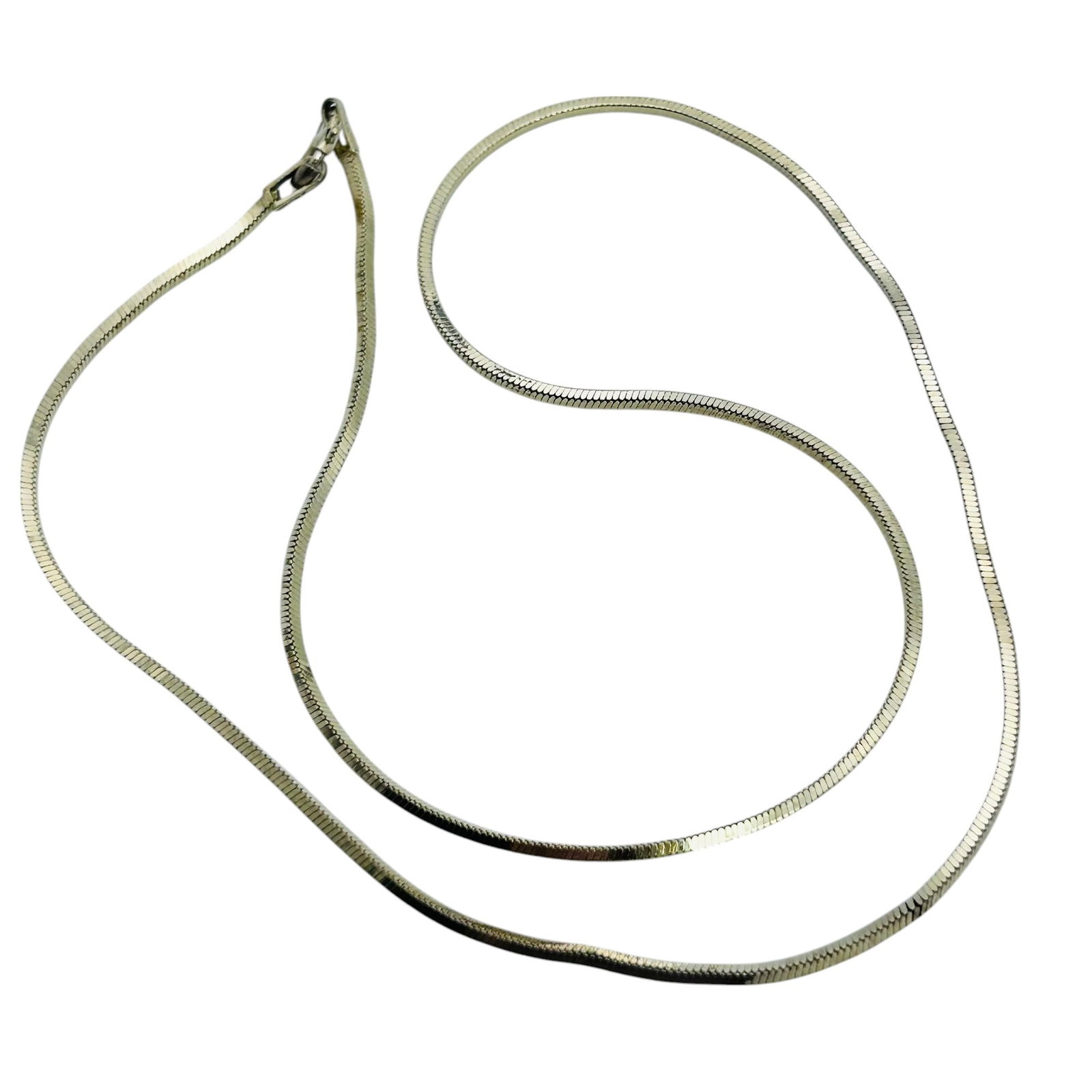 Danecraft Italy, Sterling Gold Color Square Snake Chain Necklace 4.4 G: Danecraft Italy Sterling gold color square snake chain necklace 4.4 g