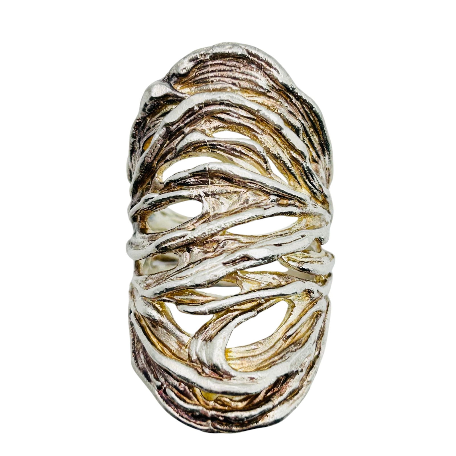 Brutalist Sterling Silver Ring Size 9, 20.95 G (1 of 7)