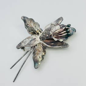 TAXCO CH-12 Mexico, Sterling Calla Lily Brooch 10.74 G (1 of 5)