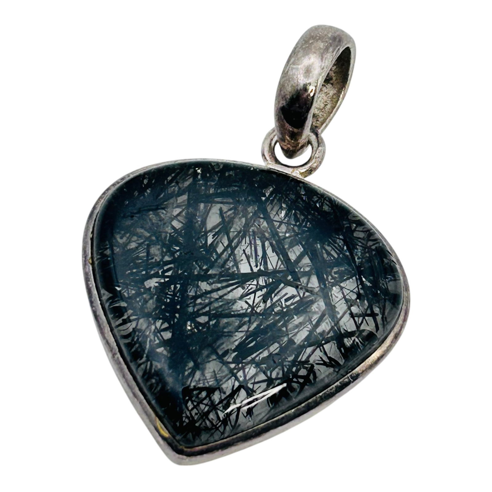 Black Rutilated Quartz Sterling Pendant 11.08g (1 of 5)