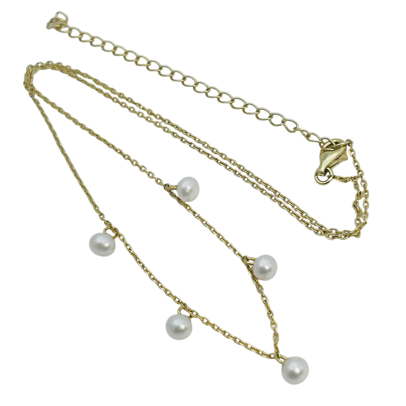 SUN Pearl Sterling, Silver Gold Tone Cable Chain Necklace 2.15 G (1 of 5)