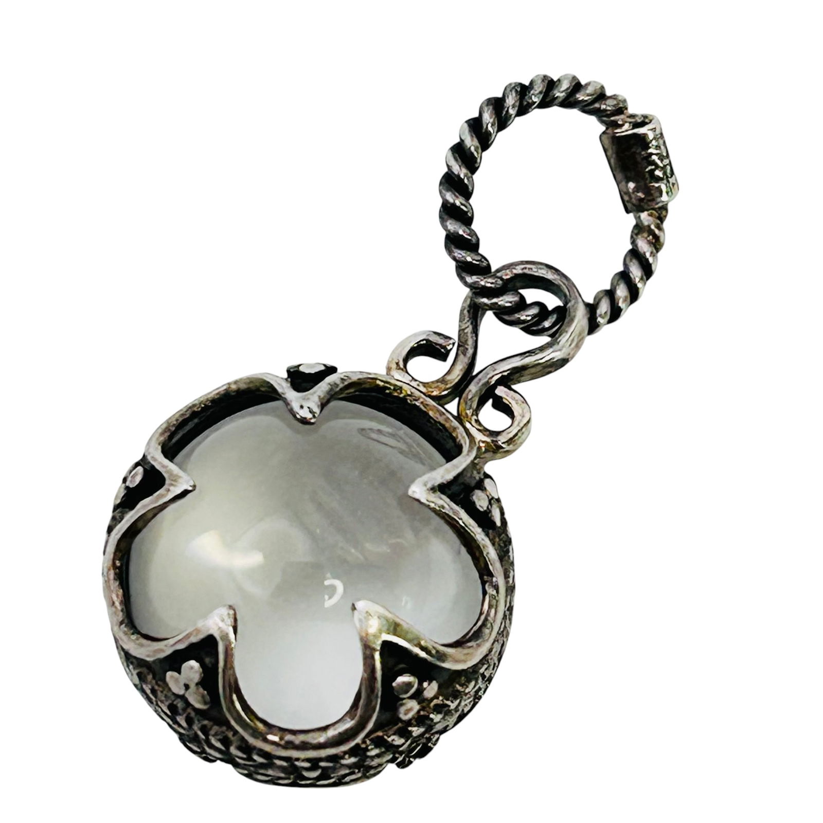 GEO Spinal Sterling Round Pendant 4.97 G (1 of 6)