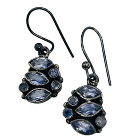 Amethyst Sterling Dangle Earrings 3.54 G