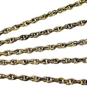 14 K Gold Over Sterling Rope Chain Necklace 6.47 G