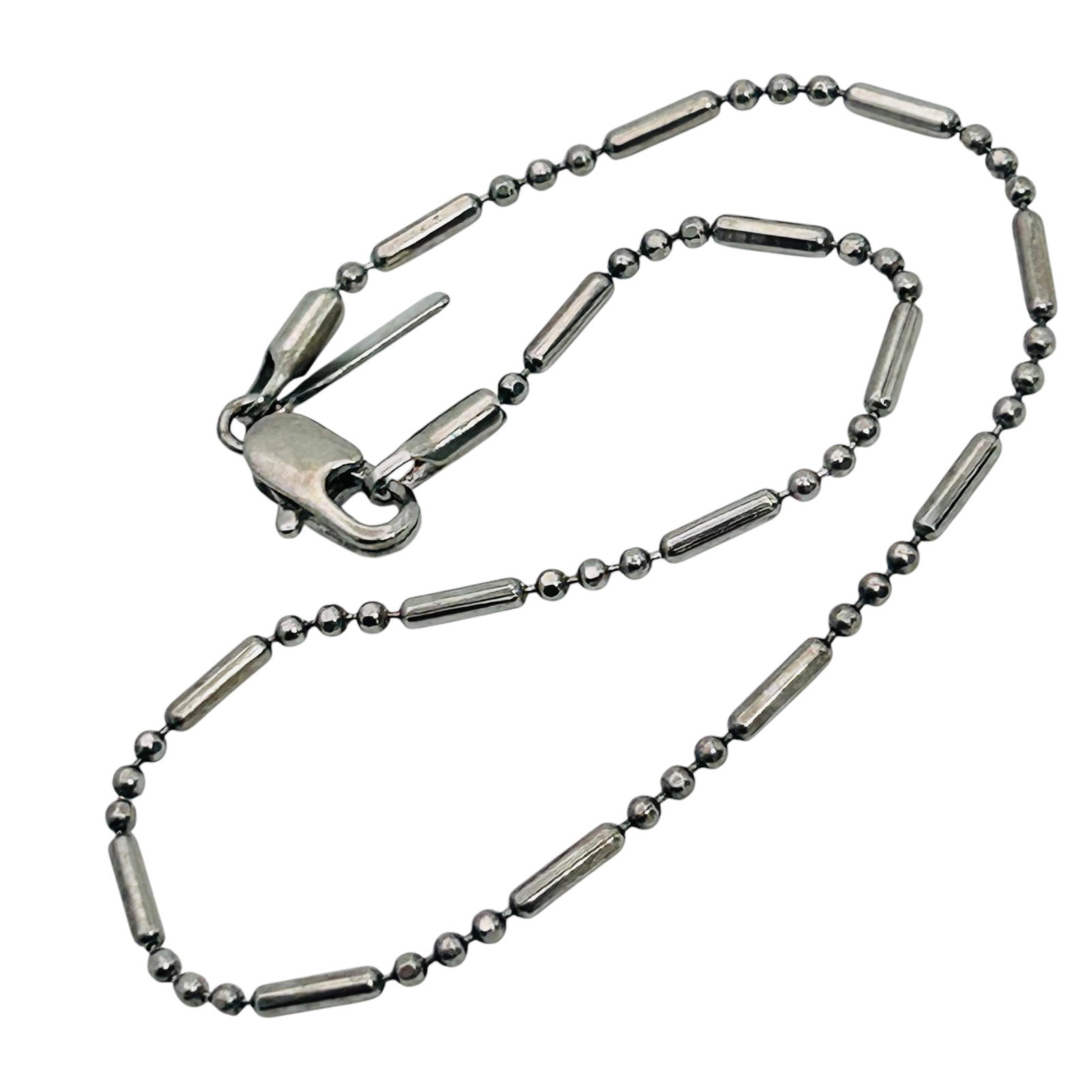 IBB Italy Sterling Rope Chain Necklace 7.24 G: 24 KGB bead and bar bracelet 1.84 g
