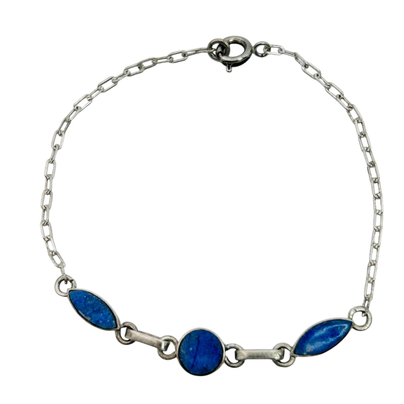 LAPIS LUZILI 950 Silver Bracelet 2.1 G: LAPIS LUZILI 950 silver bracelet 2.1 g