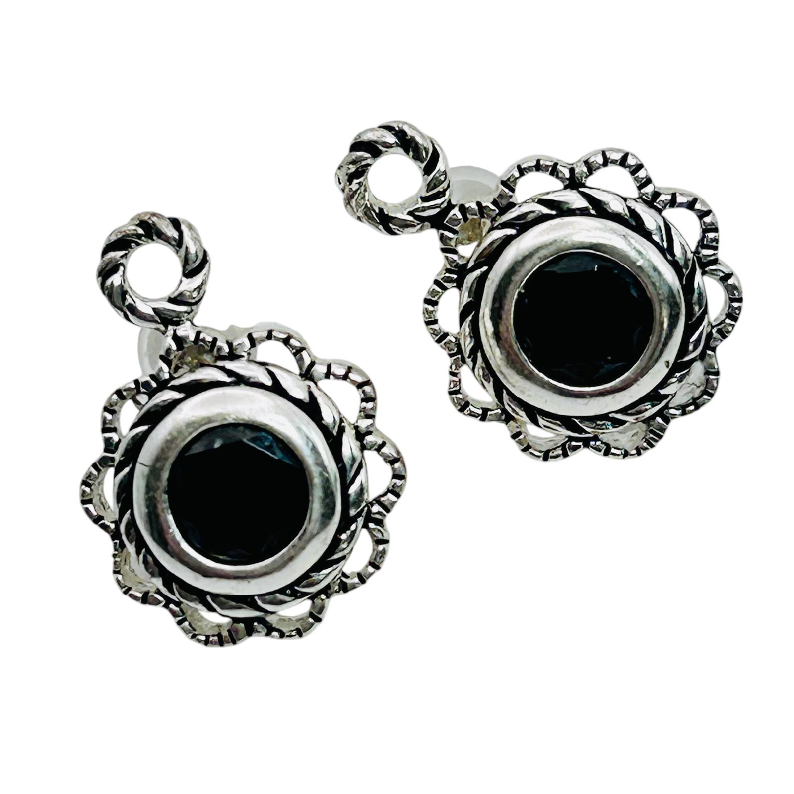ONYX Sterling Pushback Earrings 3g: ONYX Sterling pushback earrings 3g
