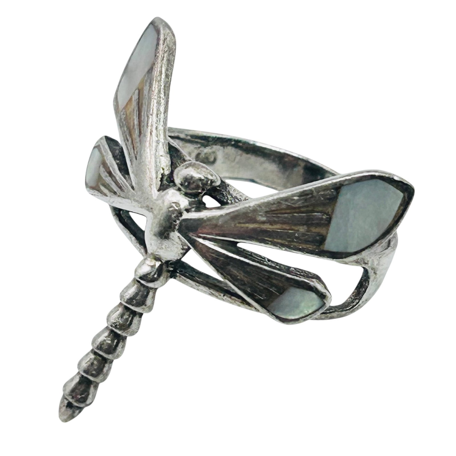 Mother Of Pearl, Dragonfly Ring, Size 7, 5.15 G: Mother of Pearl dragonfly Ring size 7 5.15 g