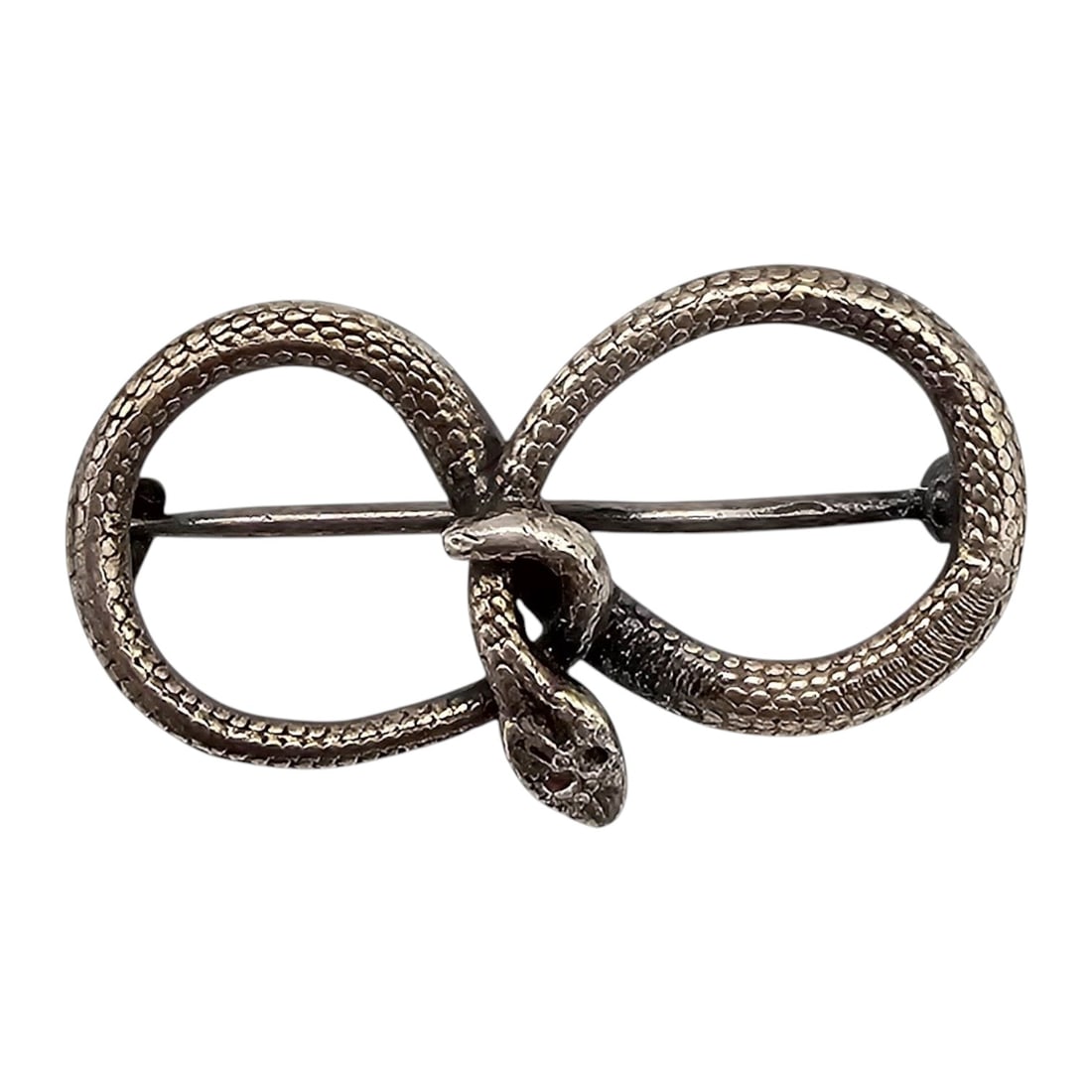Sterling Silver Snake Brooch 3.8 G (1 of 3)