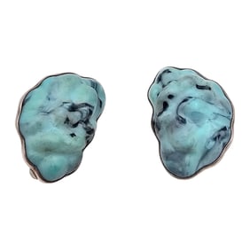 AKR Glass Sterling Silver Earrings 25.4 G