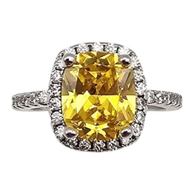 Rhinestone Sterling Silver Cocktail Ring Size 3.75 2.7 G