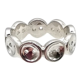Signed Sterling Silver Button Ring Size 4.75 3.7 G