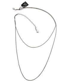 Guess Collection Sterling Silver Double Chain Necklace 8.4 G