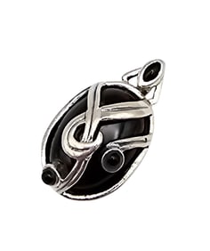 Onyx Sterling Silver Pendant 9.5 G