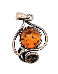 Amber Sterling Silver Pendant 4.7 G