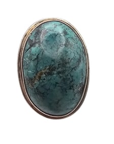 Turquoise Sterling Silver Ring Size 5.5 12.6 G