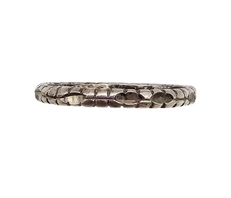 Sterling Silver Textured Ring Size 7.5 1.4 G