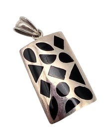 Onyx Sterling Silver Pendant 7 G
