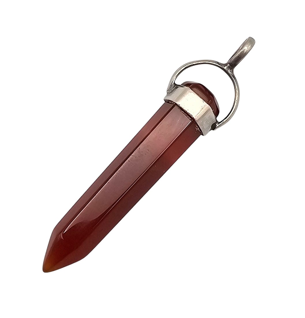 Carnelian Sterling Silver Pendant 3.8 G: Carnelian Sterling Silver Pendant 3.8 G