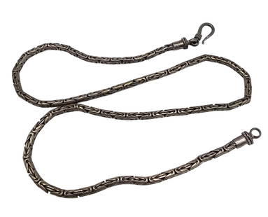 Sterling Silver Byzantine Chain Necklace 25.7 G: Sterling Silver Byzantine Chain Necklace 25.7 G