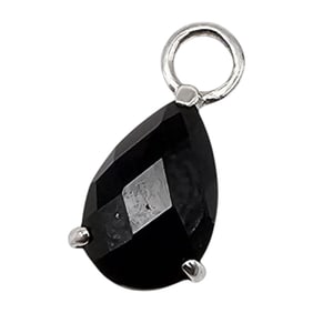 CW Onyx Cushion Cut Sterling Silver Pendant 1.1 G