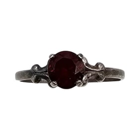 KBN Rhinestone Sterling Silver Cocktail Ring Size 7.5 1.4 G