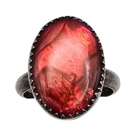 Resin Sterling Silver Ring Size 6.25 4.4 G
