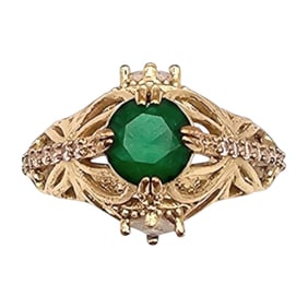S Rhinestone Gold Over Sterling Silver Cocktail Ring Size 7 4.2 G