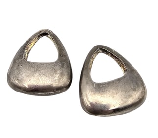 Sterling Silver Triangle Earring Pieces 12.8 G