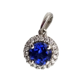 IBB Cubic Zirconia Sterling Silver Pendant 0.7 G