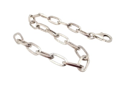 Italy Sterling Silver Link Bracelet 7.3 G