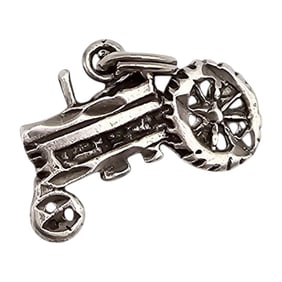 Sterling Silver Farm Tractor Charm 1.4 G