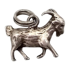 Sterling Silver Goat Charm 2.1 G